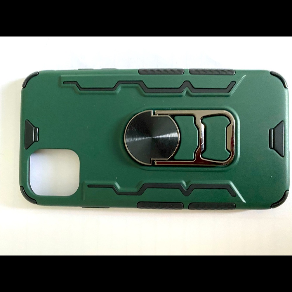 Dark Green Hard iPhone Case w/ Platinum Kickstand